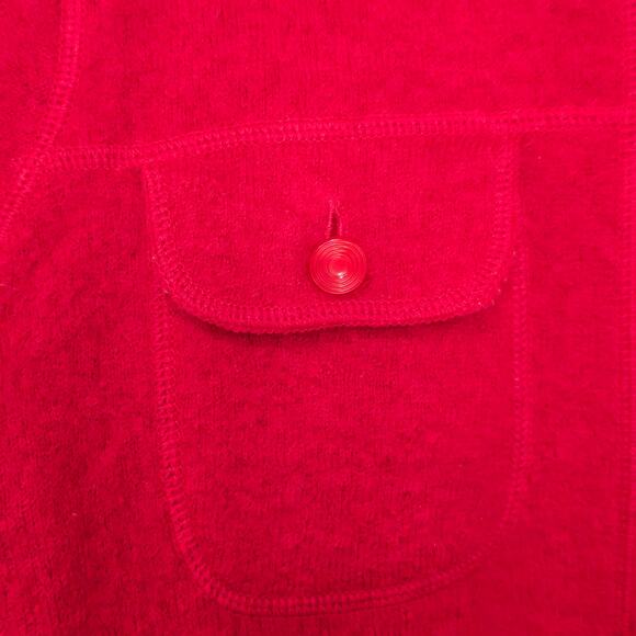 Sag Harbor Red Wool Button Front Shirt Jacket Women’s Medium Made in Australia - Picture 3 of 9